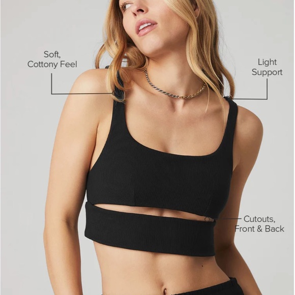 Alo Yoga Slit Bra - Cinnamon Brown (not black) - Picture 1 of 4